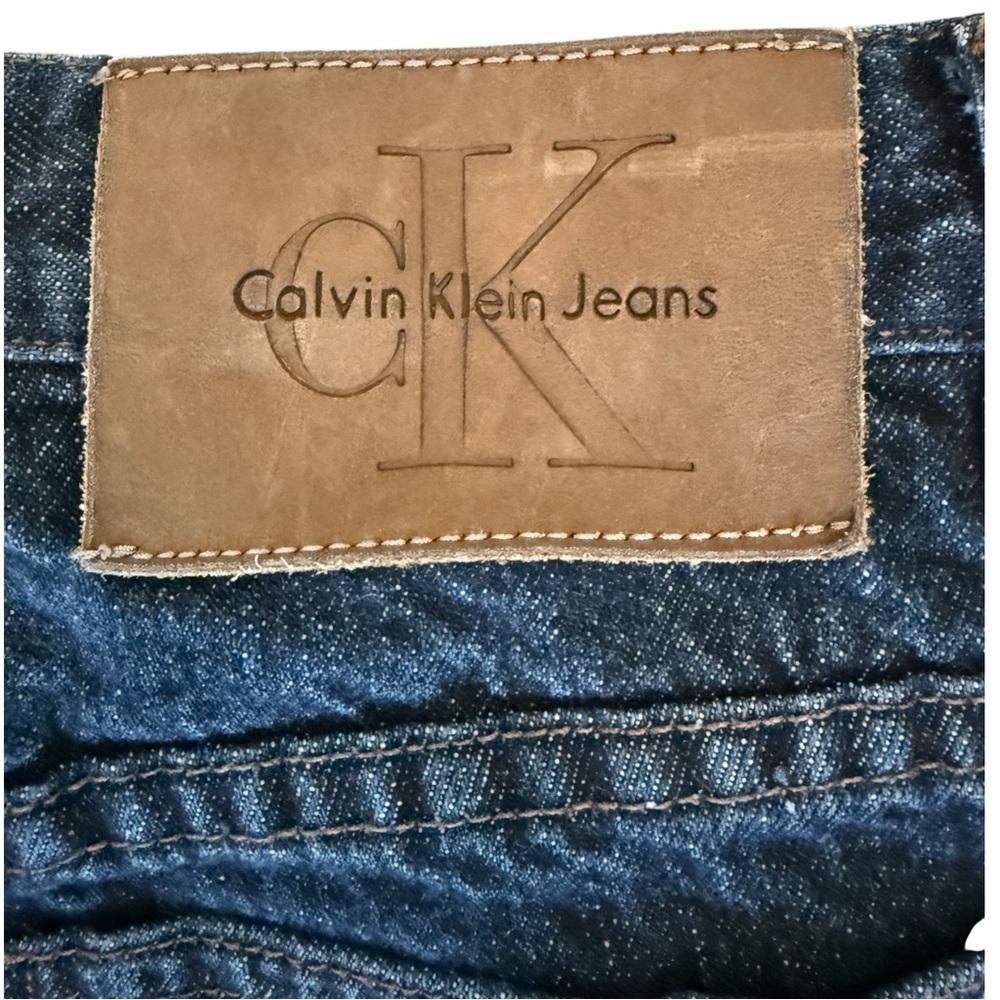 Vintage Calvin Klein 80s 90s High Waisted Dark Washed Rolled Cuff Jeans Size 8 - Picture 6 of 7